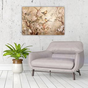 Tablou - Pictură de păsări de epocă II. (90x60 cm)