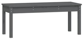 824006 vidaXL Bancă de grădină, gri, 109x44x45 cm, lemn masiv de pin