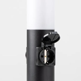 Brilagi - Lampă de exterior NOVA cu 2 prize SCHUKO, 1x E27, 15W, 230V, 40 cm, IP44, negru