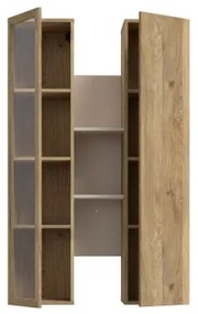 Poliță de perete INAR, stejar/bej