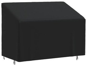 359658 vidaXL Husă banchetă cu 2 locuri, negru, 134x70x65/94 cm, Oxford 420D