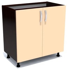 Corp inferior cu 2 usi 80 cm Zebra, Wenge/Cappucinno, fara blat 80 x 82 x 50