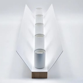 Plafonieră ESME 5xE27/15W/230V alb/stejar