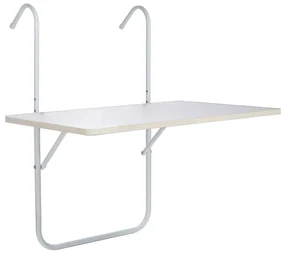 429134 HI Masă pliantă pentru balcon, alb, 60x40x1,2 cm