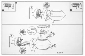 Corp de iluminat LED de exterior Eglo 94139 NLA 2xLED/2,5W/230V IP44