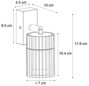 Proiector de plafon de design pentru exterior negru IP44 - Boris