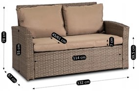 JAKS Mobilier ratan bej Florida
