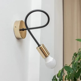 Aplica de perete OXFORD 1xE27/15W/230V auriu/negru