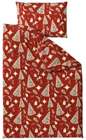 Lenjerie de pat din microfibra GOLD CHRISTMAS rosu Dimensiune lenjerie de pat: 70 x 90 cm | 140 x 220 cm