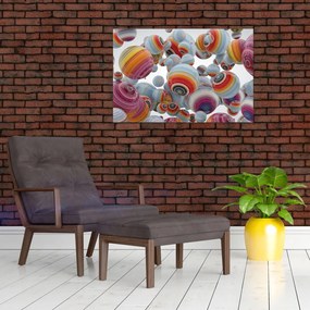 Tablou cu bile pictate (90x60 cm)