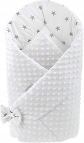 ShopJK FAȘĂ ÎNFĂȘAT COPII CU DOUĂ FEȚE - MINKY STELE GRI