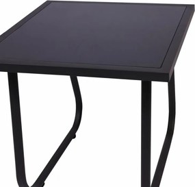 Set de relaxare pentru grădină, masă și 2 fotolii, oțel, gri