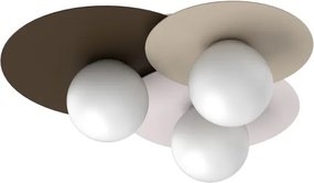 Plafonieră FLAT 3xE27/15W/230V 55x60 cm bej/crem/maro