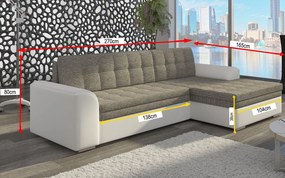 Colțar lemn masiv Extensibil Cali 270x165cm Personalizabil - Soft 017