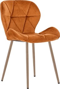 Scaun de sufragerie MANGO VELVET, teracota
