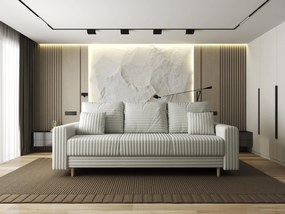Canapea extensibilă dumonde cu ladă de depozitare si sezut confortabil din spuma high-density, Kronos Ambience Ivory 210x100 cm