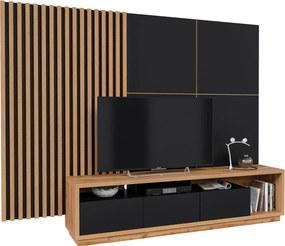 Set lemn masiv corpuri suspendate și panouri decorative Livento