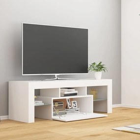 Comoda TV cu lumini LED, alb, 120x35x40 cm 1, Alb