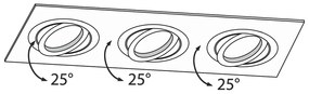 Corp incastrabil cu 3 spoturi directionabile Atom alb MY-DL024-2-03W