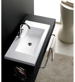 Bathco 0515 - Lavoar încastrat COLLOTO 100 x 40 cm, din rășină, alb