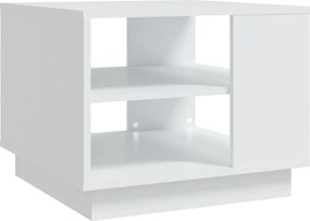 vidaXL Măsuță de cafea, alb, 55x55x43 cm, lemn prelucrat