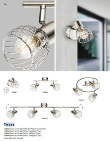 Aplica cu spot design industrial TEXAS nichel, crom