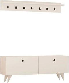 Cuier Russel pentru hol, culoare alb 113 cm