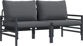 vidaXL Mobilier pentru Exterior 2 pcs Antracit 80 x 80 x 71 cm Oțel
