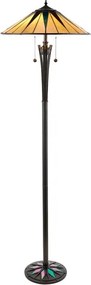 Endon 64041 - Lampadar Tiffany DARK STAR, 2xE27/60W/230V, Ø 49 cm