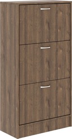 Pantofar Rin, 3 Usi, Stejar Bronz, 63 x 30 x 120 cm