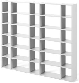 Bibliotecă TemaHome Pombal, lățime 255 cm, alb