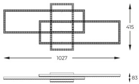 Lustra aplicata LED CCT si telecomanda Ervi