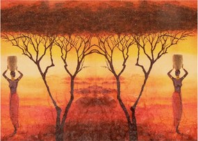 Tablou pe sticlă - Savana africană (70x50 cm)