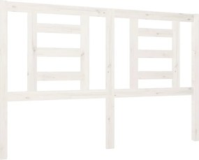 vidaXL Tăblie de pat, alb, 146x4x100 cm, lemn masiv de pin