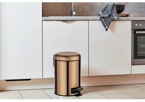 WENKO 24036100 - Coș LEMAN 17x25 cm inox/cupru/negru