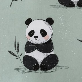 Set lenjerie de pat din microfibra PANDA RELAX mentol + husa pentru perna 50 x 70 cm GRATUIT