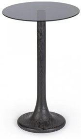 Masuta de cafea neagra din lemn de Mango, ∅ 35 cm, Aberdeen Bizzotto