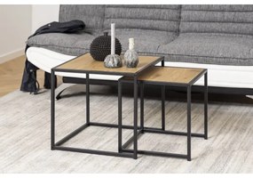 Set 2 mese de cafea SARON, stejar/negru