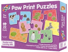 Puzzle Galt 22 piese cu animale si amprenta lor, 1005542