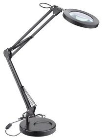 Lampă LED dimabilă de masă cu lupă Extol LED/8W/5V 2900/4500/7500K negru
