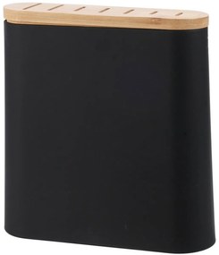 Suport pentru cuțite EH cu capac din bambus 23 x 8x 23,5 cm, negru