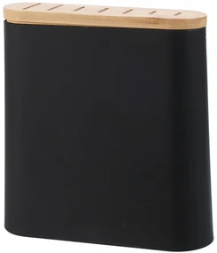 Suport pentru cuțite EH cu capac din bambus 23 x 8x 23,5 cm, negru