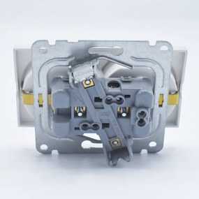 Priza dubla, Argintiu, 16A, IP20, Panasonic Panasonic Arkedia Slim \ Karre Plus