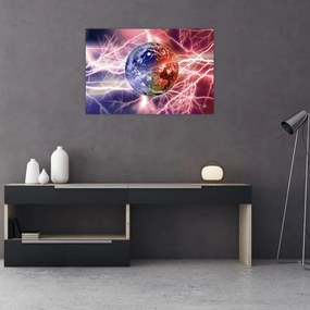 Tablou - Globul pământen în curenți (90x60 cm)