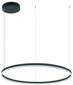 Lustra LED design modern circular ROTUNDA 120cm, negru mat