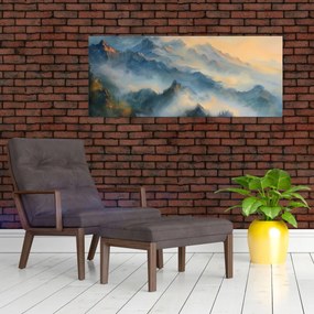 Tablou - Peisaj montan pictat (120x50 cm)