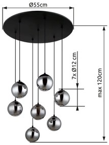 Lustra suspendata design modern RIHA 7L