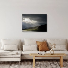 Tablou pe sticlă cu furtuna în apropiere (70x50 cm)