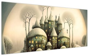 Tablou - Căsuțe de basm (120x50 cm)