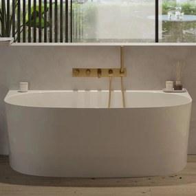 Cada freestanding compozit Omnires Valencia M+ BTW finisaj alb lucios 158x86 cm